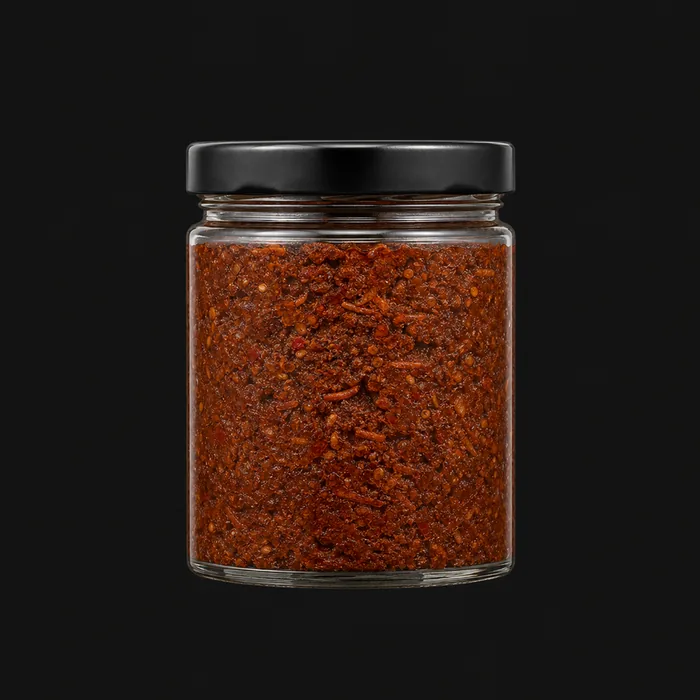 Sambal Belacan in a glass jar